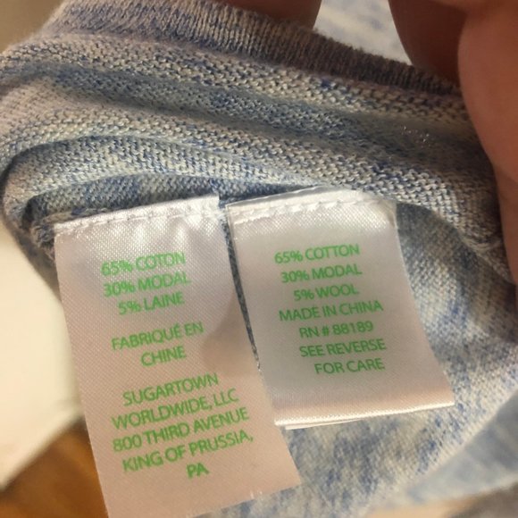 Lilly Pulitzer Lyon sweater Lapis Blue Space dye - Picture 8 of 12